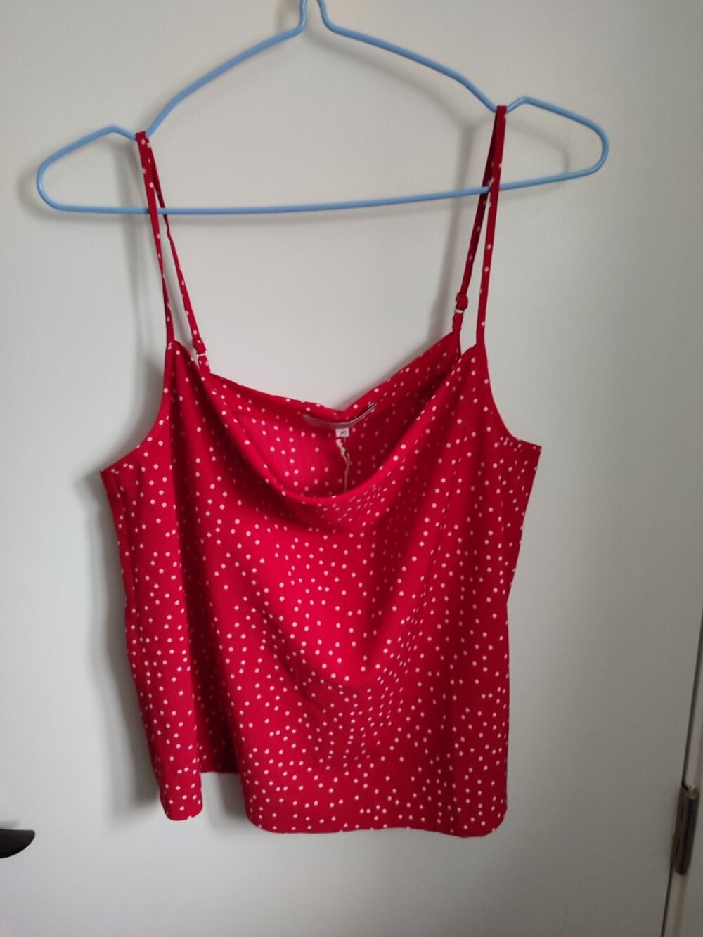 NWT Plenty Monk & Lou Red White Polka Dot Cami Top Size M